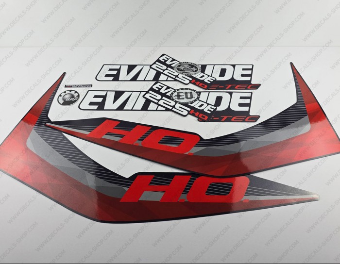 Evinrude 225HP E-tec HO 2011-2014 Blue Cowl Outboard Decal Kit